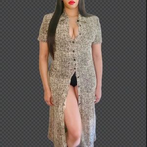 Vintage Maggie London long collar dress